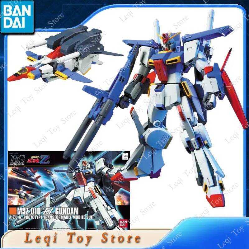 C Bandai Original Genuine HG 1/144 Msz-010 ZZ GUNDAM Action Anime Figures Toys Boys Girls Kids Gift