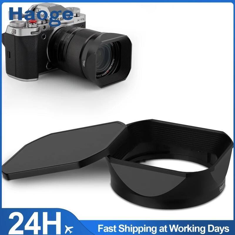 Haoge โลหะสแควร์เลนส์สําหรับ Fujifilm Fujinon Fuji XF16-50 มม.F2.8-4.8 R LM WR & XF33 มม.F1.4 R LM W