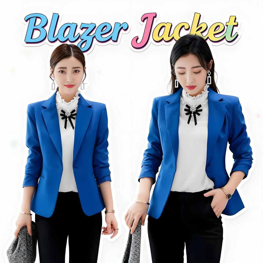Simple & Versatile Commuter Top Slimming Fit Single-breasted for Job Interview Seekers