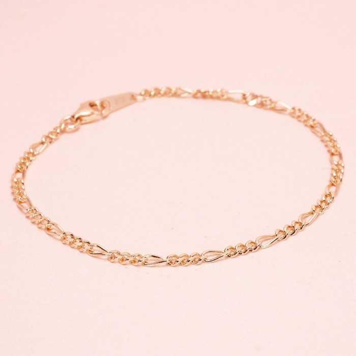 Grace Fine Jewelry สร้อยข้อมือ 9K ลาย Figaro