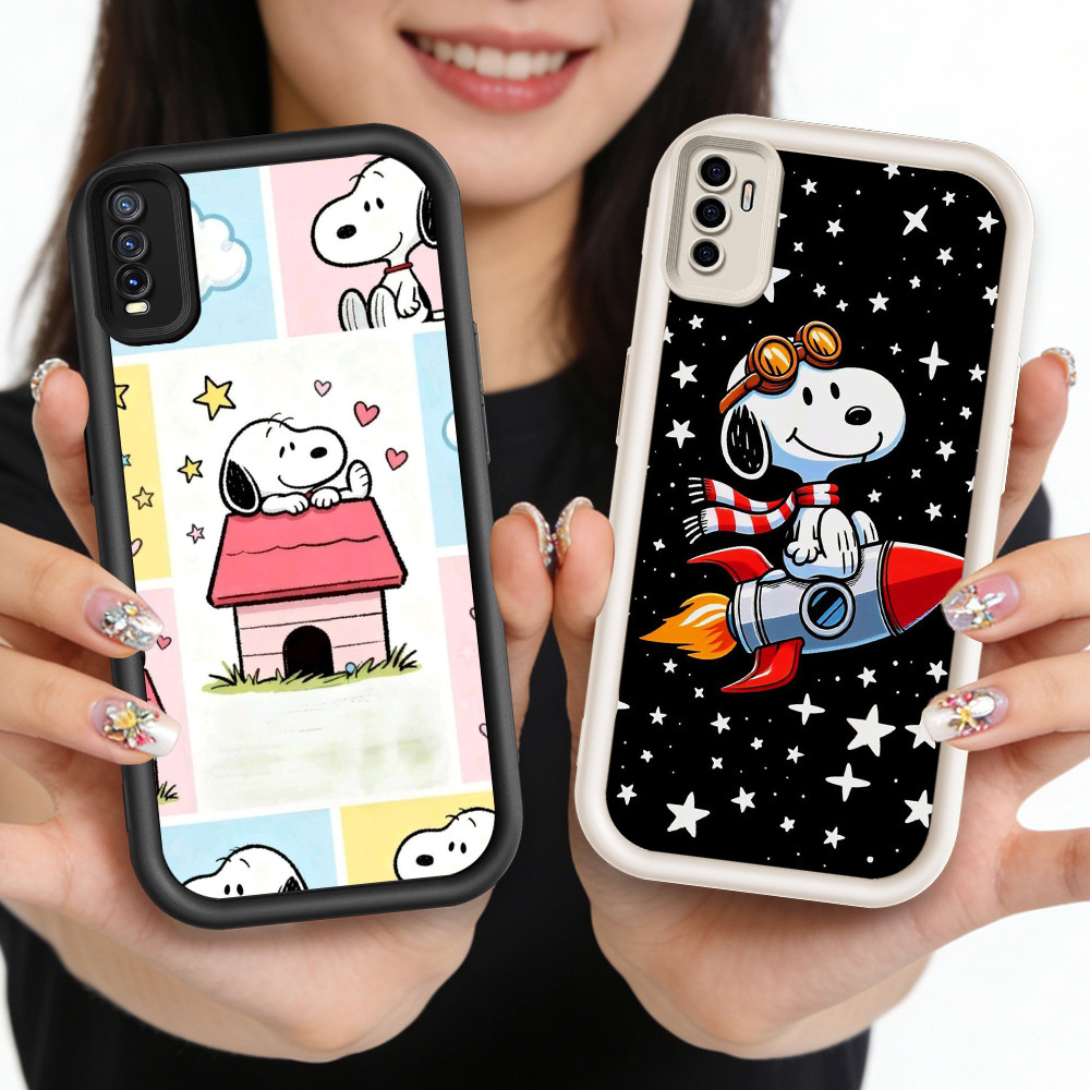 HP O-43 Snoopy เคสโทรศัพท์ซิลิโคนสําหรับ VIVO iQOO 13 Y11S Z10 Y12S Y20 Y20i Y20S S1 Y300 Pro Plus 5