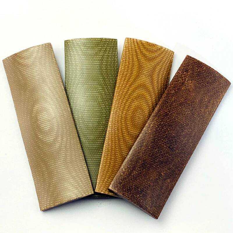 2pieces Flax Micata Knife Handle Material Template Board for DIY Knife Handle Making Material Craft