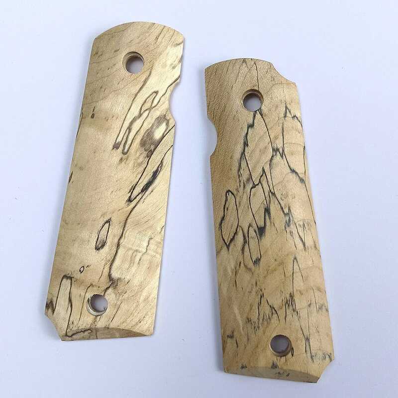 1pair Gun 1911 Grips Spalted Maple Wood Handle Grips Patch CNC Custom 1911 Grips Handle Accessories