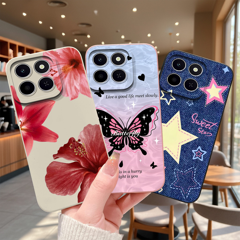 สําหรับ Huawei Honor X6 X6c X6d X6s กรณียอดนิยมผีเสื้อ Star กระเป๋าโทรศัพท์ Shock ทนสําหรับ Honor X6