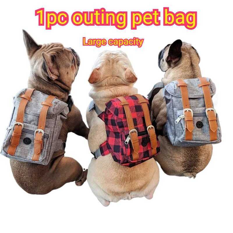 C Multifunctional Pet Dog Backpack Pet Carrier Puppy Outdoor Travel Dog Snac Backpack French Bull D