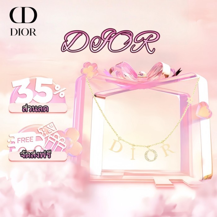 【ของแท้100%】DIOR EVOLUTION NECKLACE รุ่นใหม่ สร้อยคอโลหะ