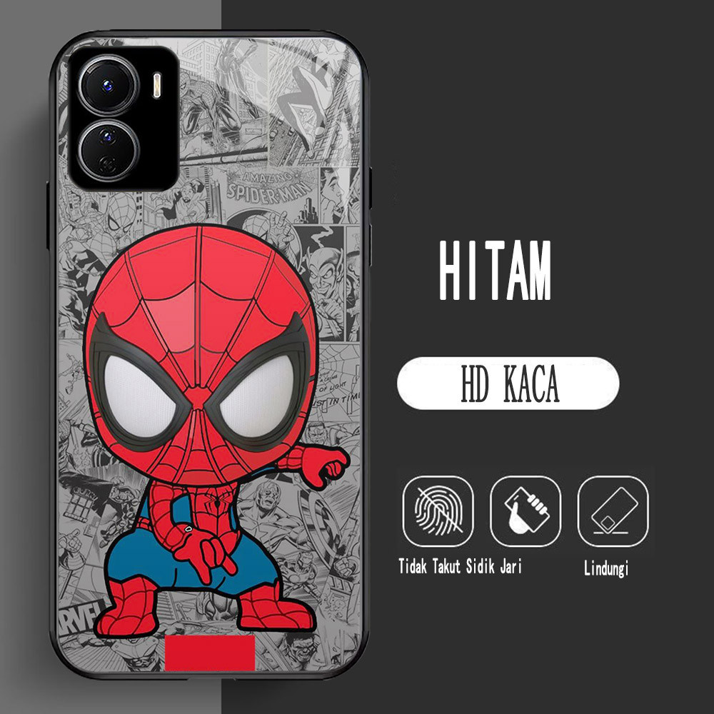 Y-1 Spider-Man HD Glass Casing สําหรับ Xiaomi Redmi A2 A5 9A A1 หมายเหตุ 7 9T Pro Case