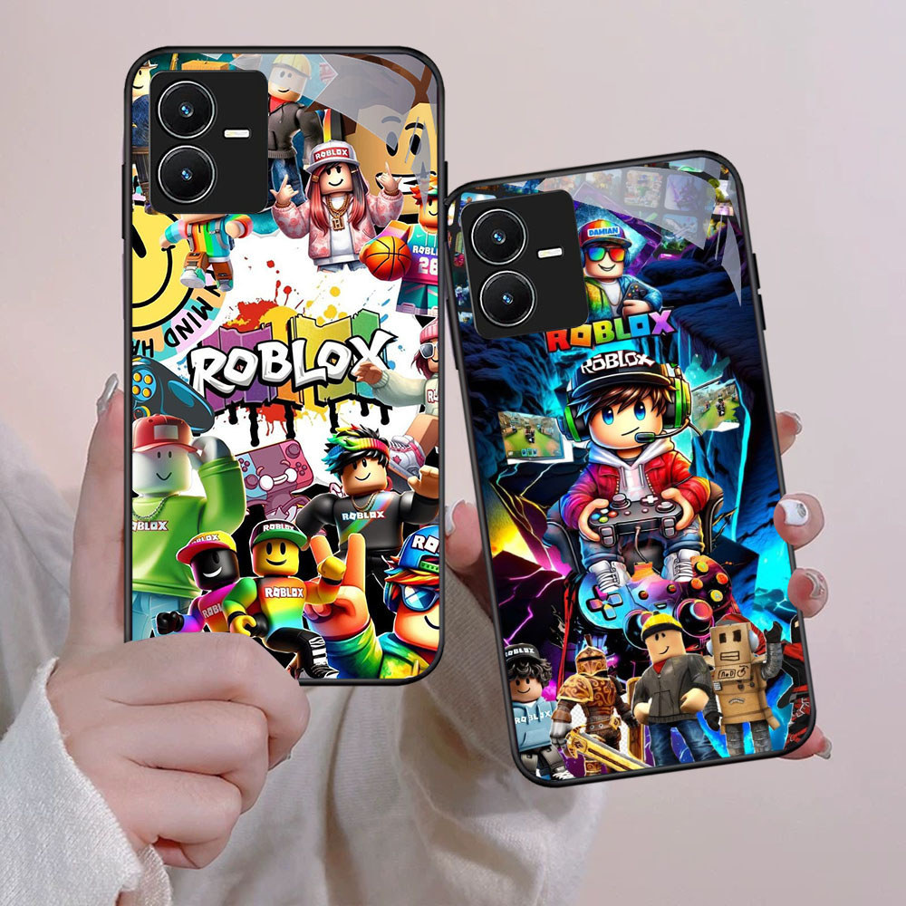 FB-38 Roblox HD Glass Case Casing Kaca สําหรับ VIVO iQOO V25 Y22S Y01 Y55 Y56 Y35 Y75 Z6 Y22 Y28 5G