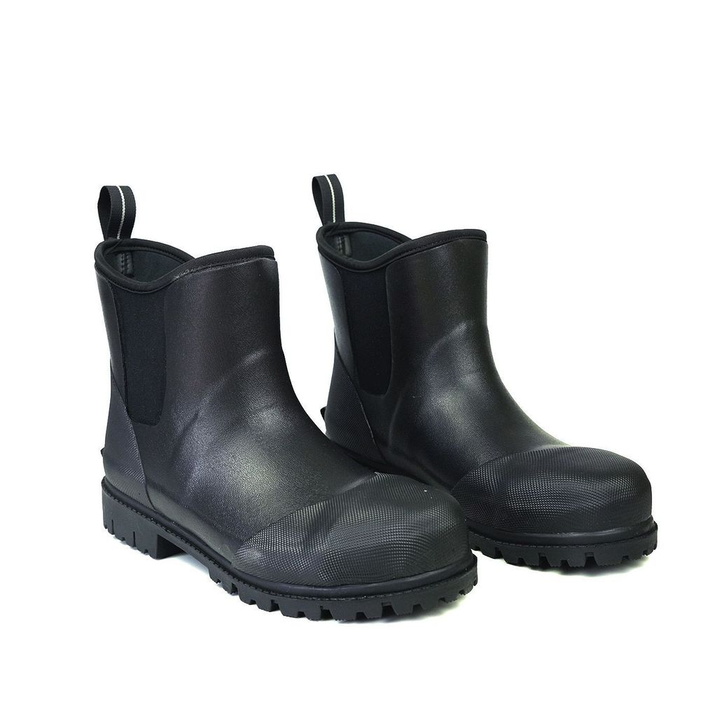 ผู้ชายกลางหลอดเหล็ก Toe Anti-Smashing Rain BOOTS Breathable ป้องกันแรงงานรองเท้าน้ําผู้ชายยางฤดูใบไม้ผลิฤดูร้อนแฟชั่นรองเท้าฝนกันน้ํา