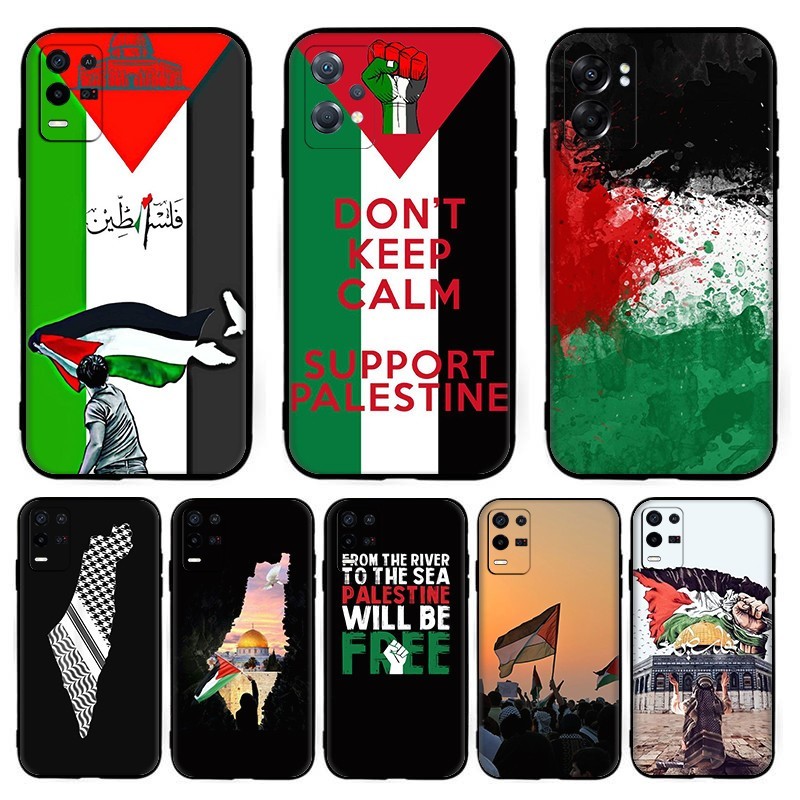 สําหรับRealme Narzo 70X N65 GT neo 3T P1 C85 C75x C75 C71 15X Palestine TPUสีดําซิลิโคนอ่อนเคสโทรศัพ
