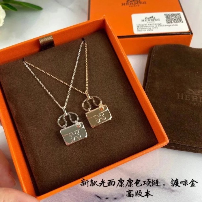 กระเป๋าสร้อยคอดีไซน์ Hermes ทำจาก Ag925 และชุบ Palladium เหมาะสำหรับทุกโอกาส