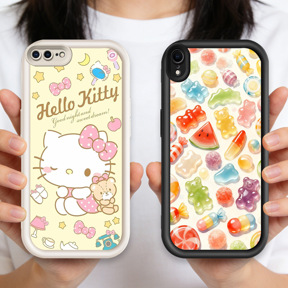 HP O-22 Hello Kitty เคสโทรศัพท์ซิลิโคนสําหรับ iPhone XS 7 6 XR X 8 Max Plus