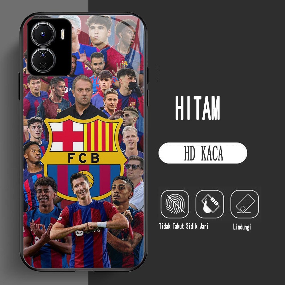 Y-17 Club_Barce_lona HD Glass Casing สําหรับ Xiaomi Redmi A2 A5 9A A1 หมายเหตุ 7 9T Pro Case