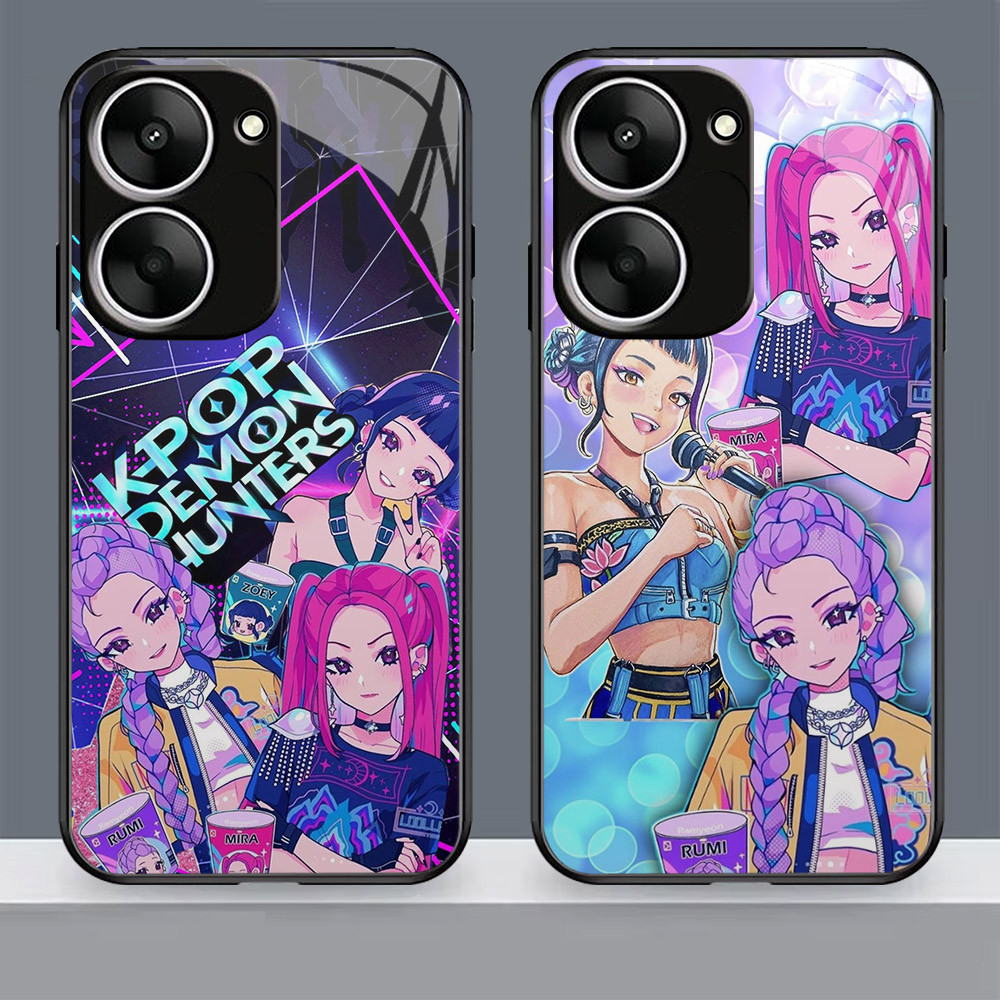 N-23 Kpop Demon Hunter HD แก้วสําหรับ VIVO Y56 IQOO Z9X Y18 Y01A Y36 Y03 Y03t Y27S Y16 Y01 5G กรณี