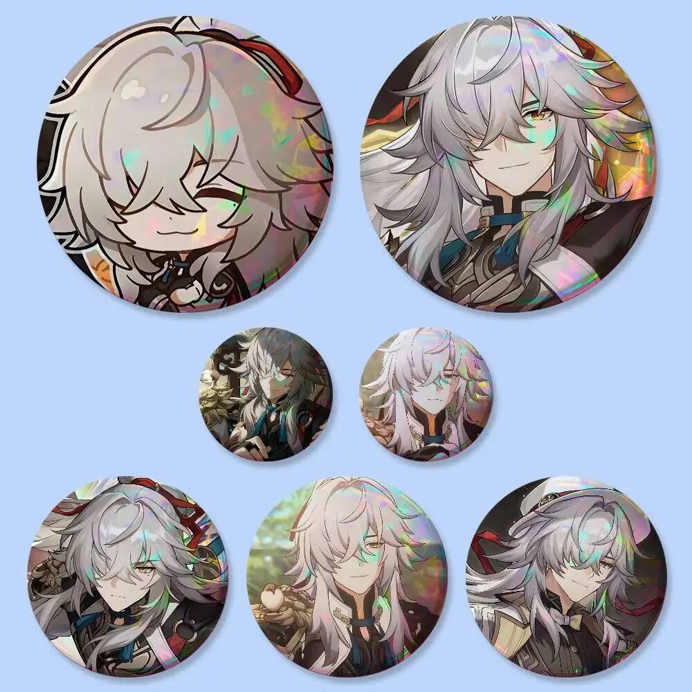 1 ชิ้นเกม Honkai Star Rail Jing Yuan ป้าย 25 32 44 58 75 มม.รอบคอสเพลย์ Pin กระเป๋าตกแต่งรวบรวมเพื่อ