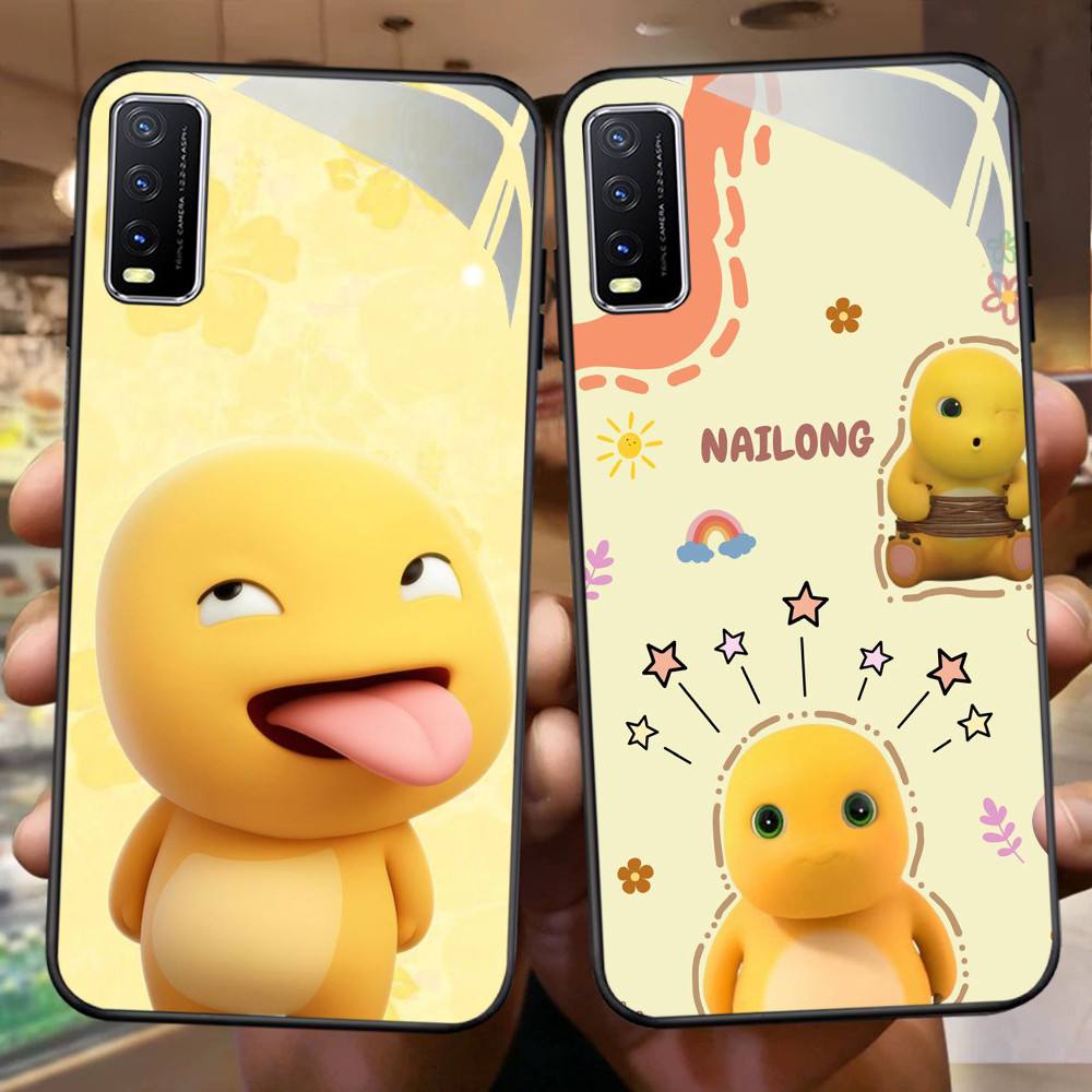 FB-23 Nailong HD Glass Case Casing Kaca สําหรับ VIVO Y50 S1 Y20s Y30 V15 Y20i V27E Y20 Pro