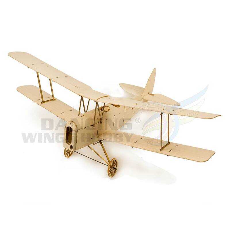 C DW Hobby Mini Tiger Moth RC Plane Balsawood Ultra-Micro Indoor Airplane Model Brushed Version Kit