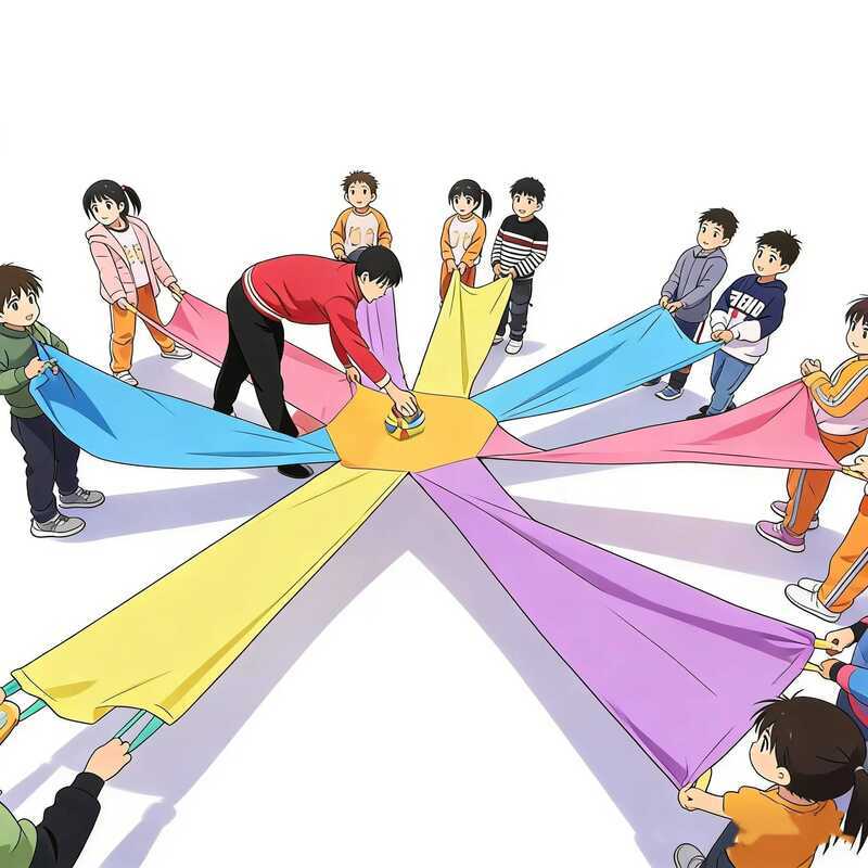 C 2.4/3.6M Octagonal Raiow Play Parachute Multiplayer Outdoor Sport Toy Physical Gym Cooperative M