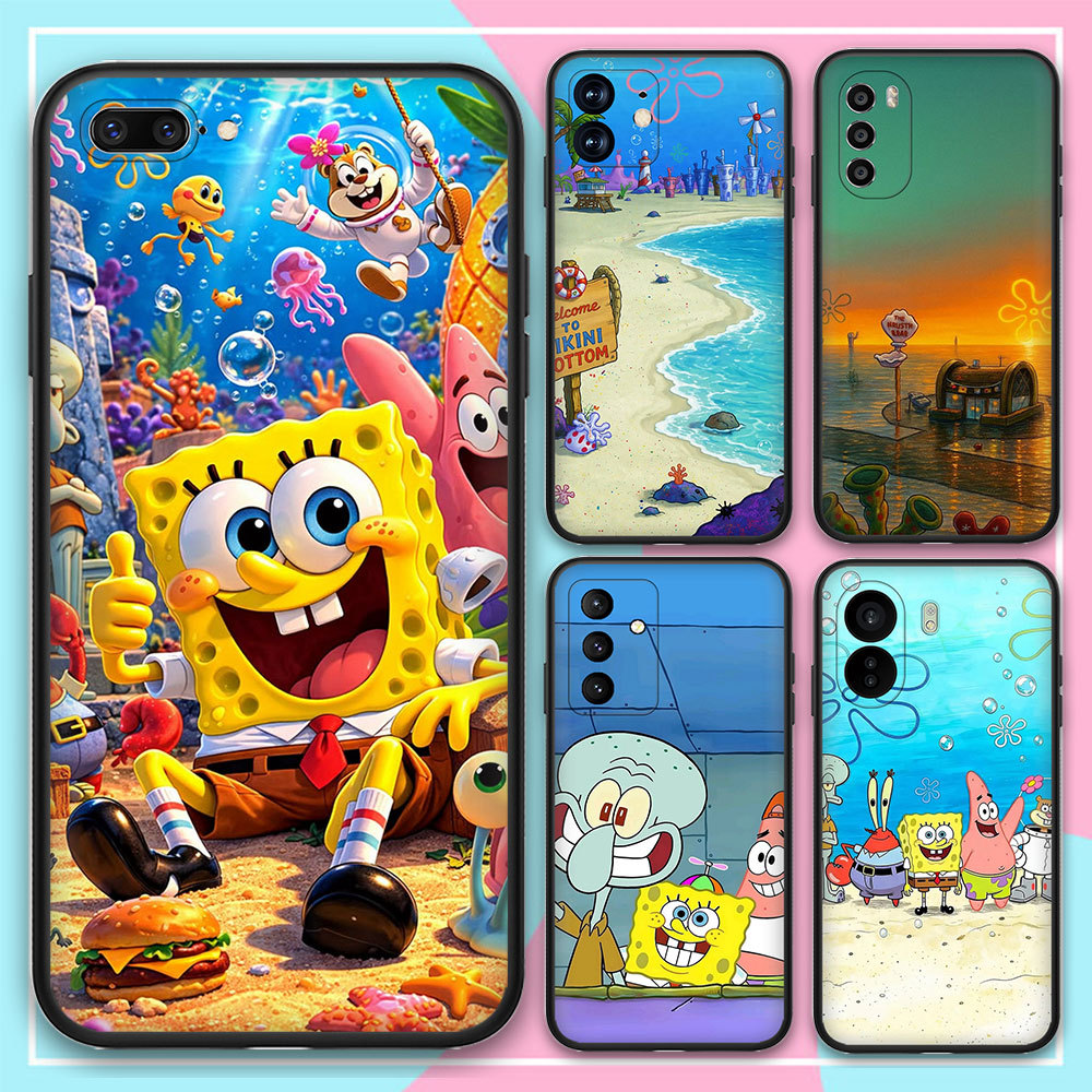 เคสโทรศัพท์ปลอกRealme 5 5i 5s 6i 5Pro 6 6S 6Pro 7 7i 7Pro C17 Q XT X2 K5 3 3Pro 4V8N SpongeBobฝาครอบ