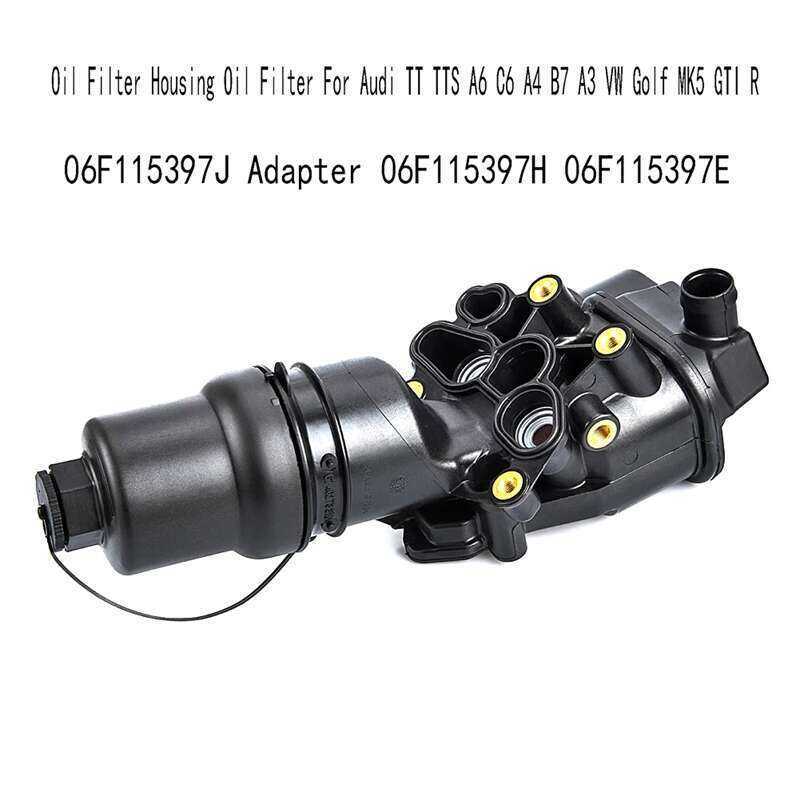 06ฉ115397J ที่อยู่อาศัยกรองน้ํามันสําหรับ TT TTS A6 C6 A4 B7 A3 Golf MK5 R อะแดปเตอร์ 06F115397ชม. 0