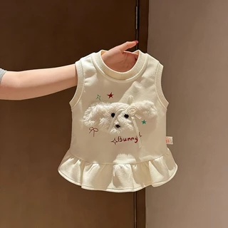 [คลังสินค้าพร้อม ข้อเสนอพิเศษ] เสื้อผ้าสุนัขสุนัขขนาดใหญ่ลูกสุนัขสามมิติลูกไม้เสื้อกั๊กบาง