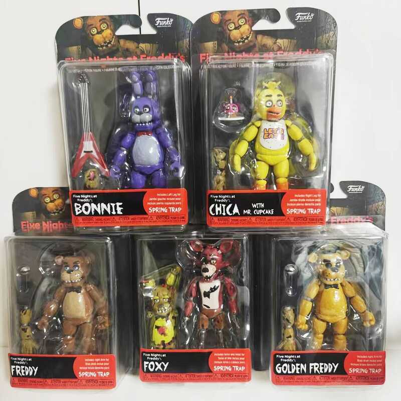 C In Stock FNAF Bear's Midnight Harem Five Nights Bonnie/Freddy/Chica/Foxy Action Figure Model Toys