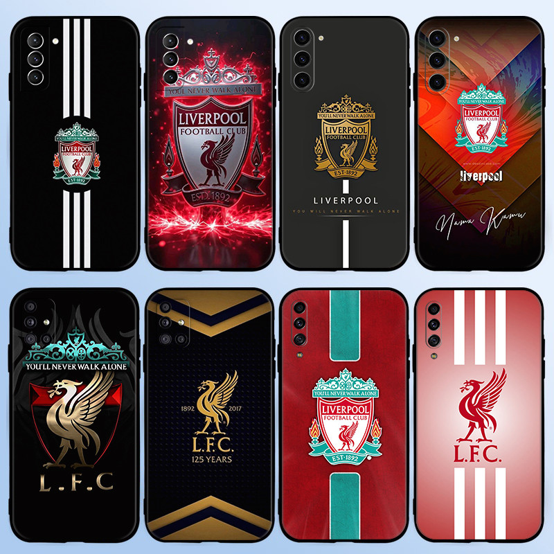 SAMSUNG สําหรับSamsung A54 5G A55 A60 A70 A71 A72 A73 F62 Liverpool FC TPUซิลิโคนอ่อนนุ่มสีดําเคสโทรศัพท์ 5Y5