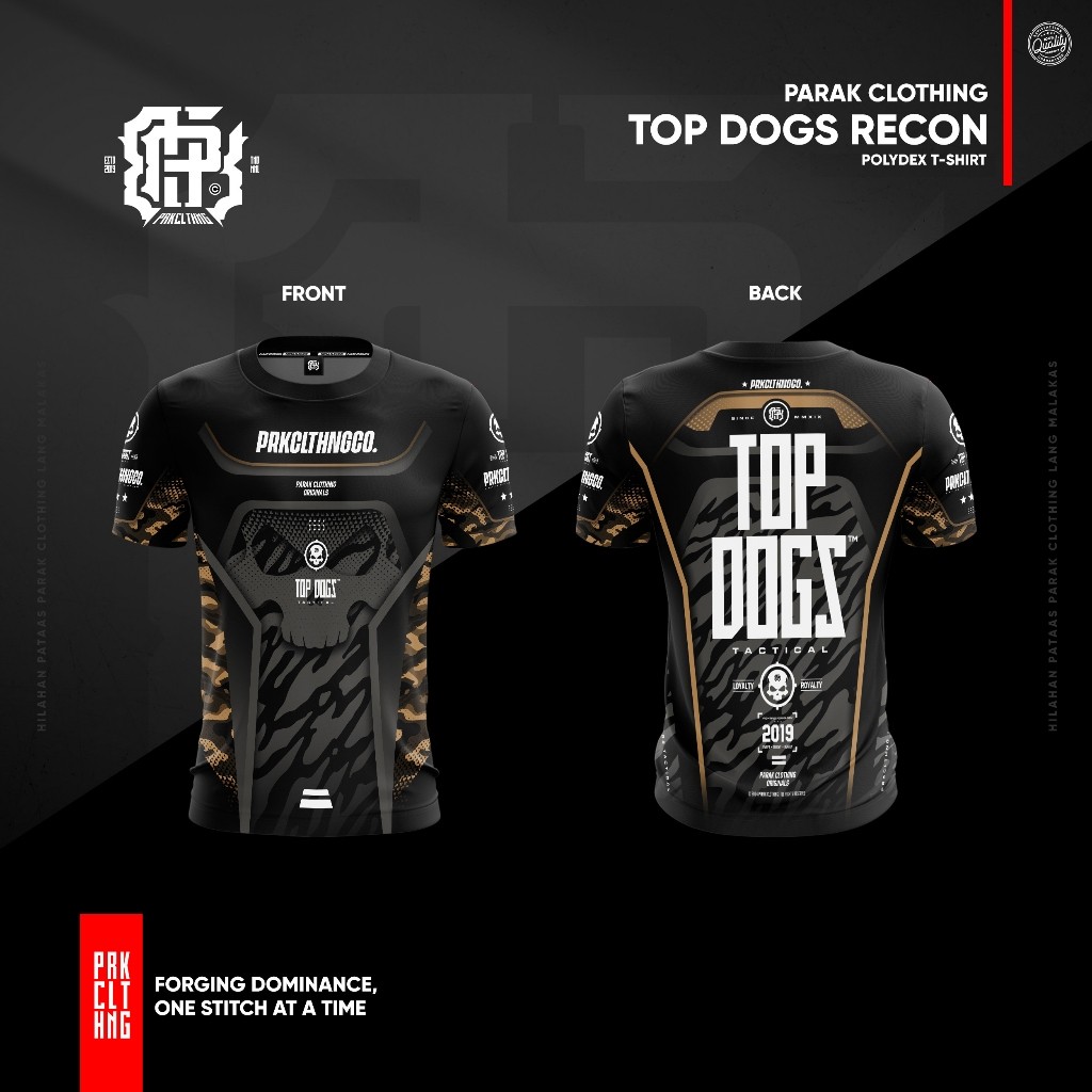 เสื้อผ้าเสื้อยืดผ้า Dogs Recon Polydex