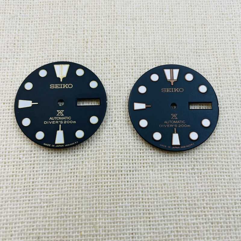 ▥ หน้าปัดสีน้ำเงิน C3สีเขียวเรืองแสง28.5มม. หน้าปัดนาฬิกาสำหรับ Nh34 Nh35การเคลื่อนไหว Nh36เหมา