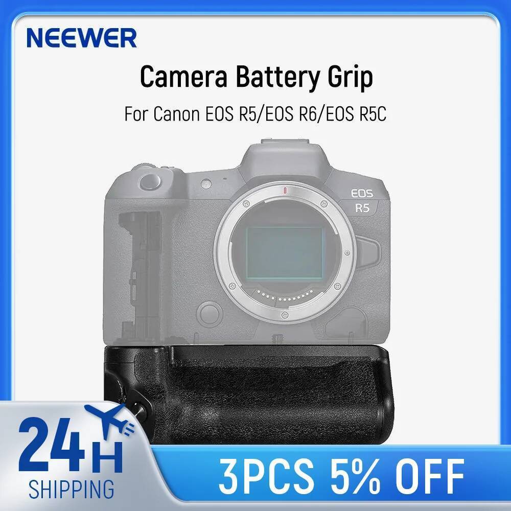 NEEWER แบตเตอรี่กล้อง Handle Grip สําหรับ BG-R10 สําหรับ Canon EOS R5 R5C R6 Mark II กล้อง Mirrorles