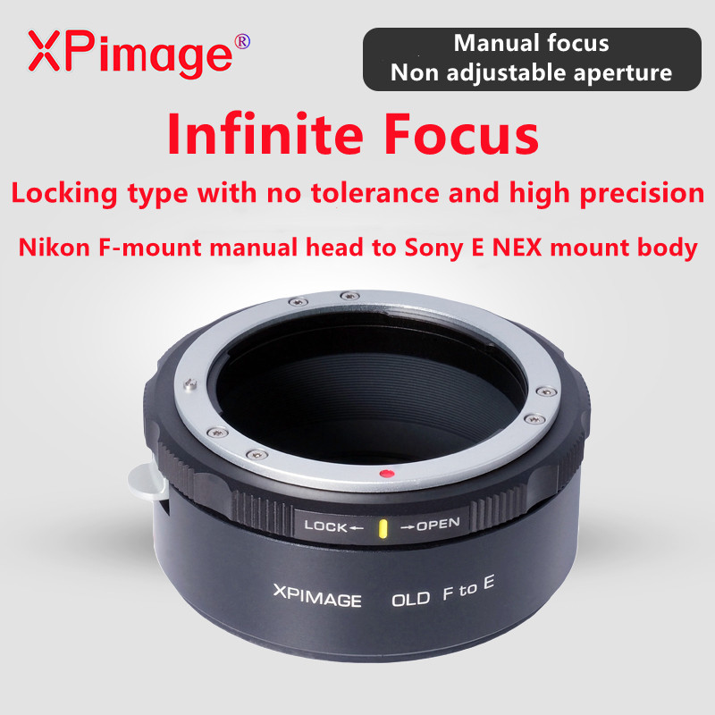 XPimage NF-E ล็อคอะแดปเตอร์แหวน F mount AI AIS AUTO D เลนส์คู่มือสําหรับ Sony E NEX FE Mount กล้องมิ