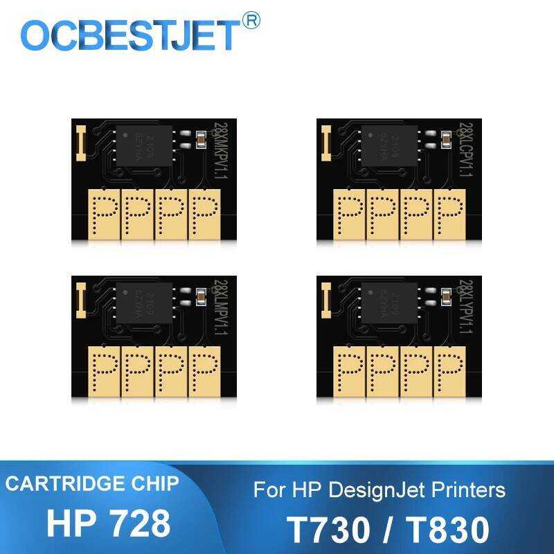 728XL 728 สำหรับตลับหมึกเครื่องพิมพ์ HP DesignJet T730 T830 ชิป HP728 XL F9J68A F9J67A F9J66A F9J65A
