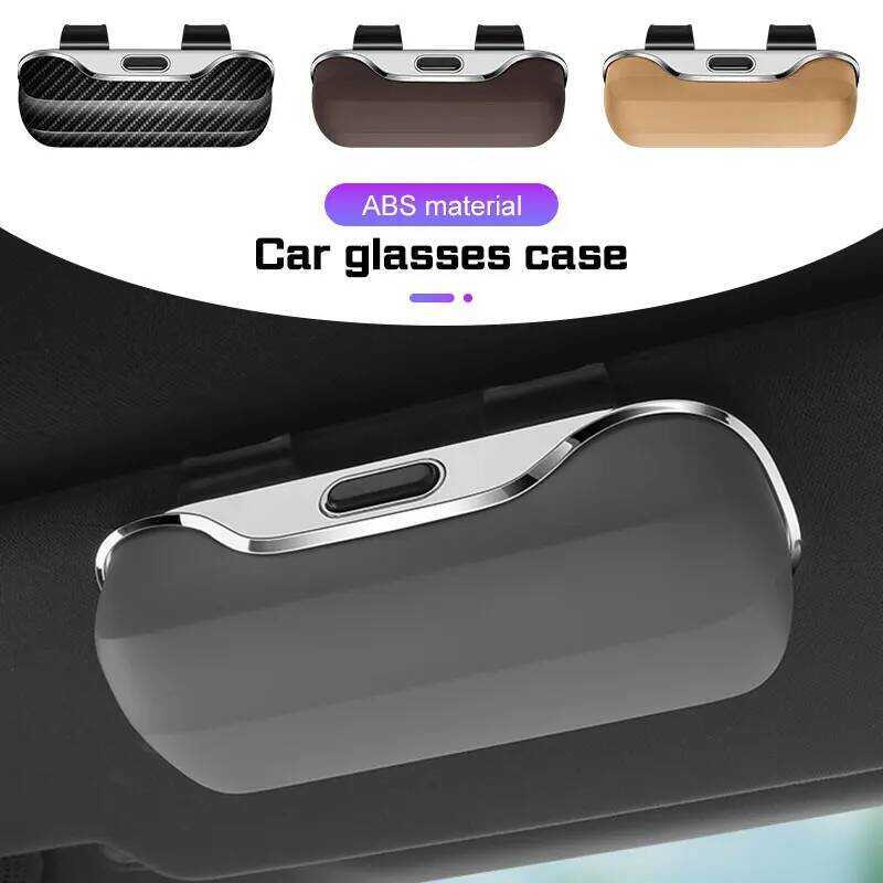 C Car Visor Glasses Case Holder For Jaguar XE XF XJ F-Type F-Pace XKR XEL XFL S F XK XJL Xj6 Eye Bo