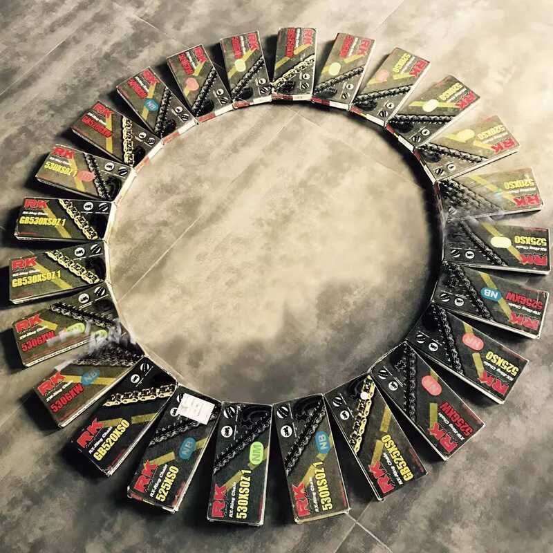โซ่ RK EK ดั้งเดิมของญี่ปุ่น 520 525 530 ทุกรุ่นสีเต็ม