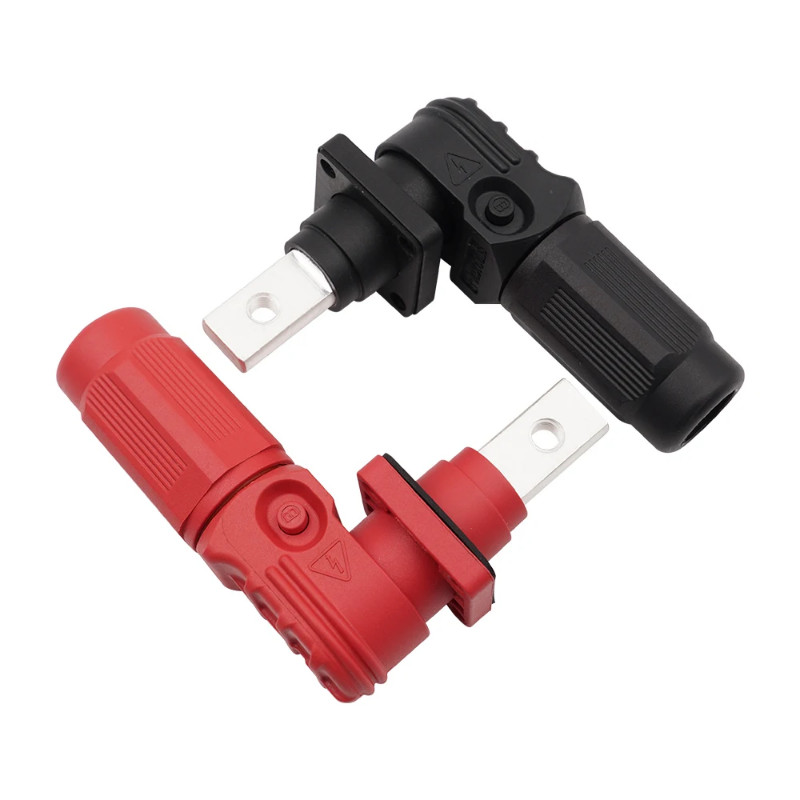 1pc 200A DC 1000V 8.0 Single Core Quick Plug Energy Storage Connector New Energy Red Copper Flame R