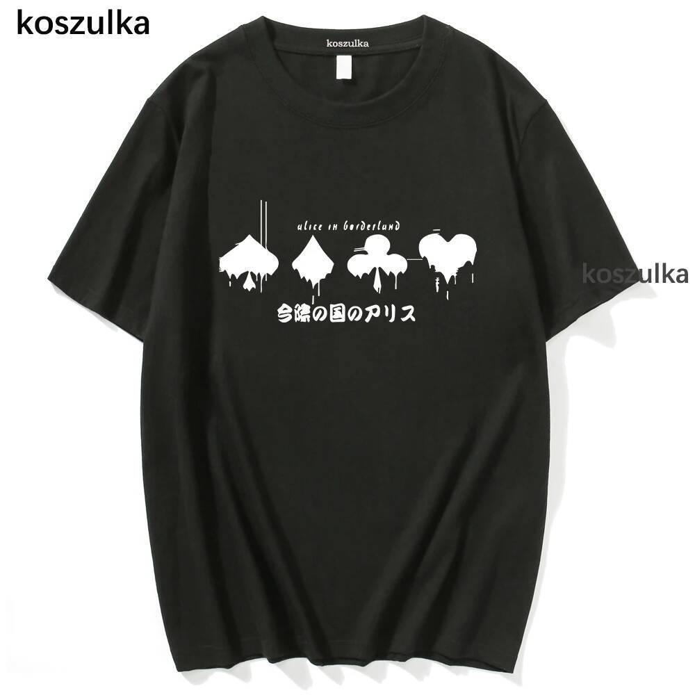 Alice In Borderland Usagi Arisu Kuina Chishiya T เสื้อผ้าฝ้าย TShirt Cool Men/ผู้หญิงเสื้อยืดกราฟิกเ