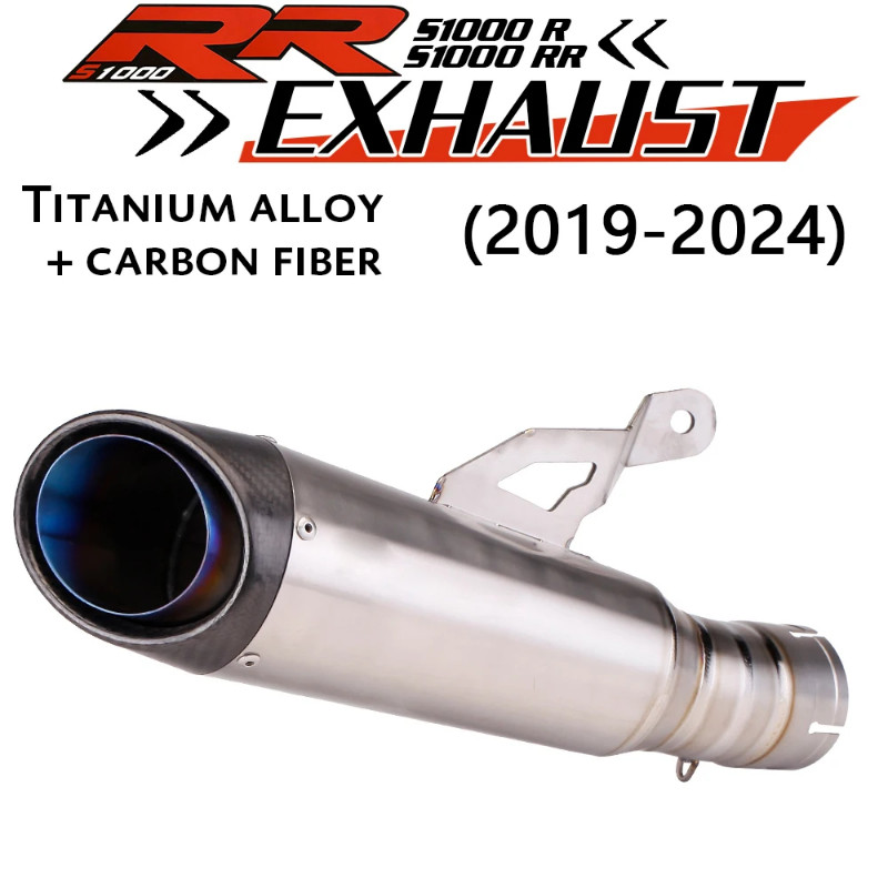 Project S1 titanium exhaust racing kit slip on line for bmw s1000rr s1000r 2019-2024