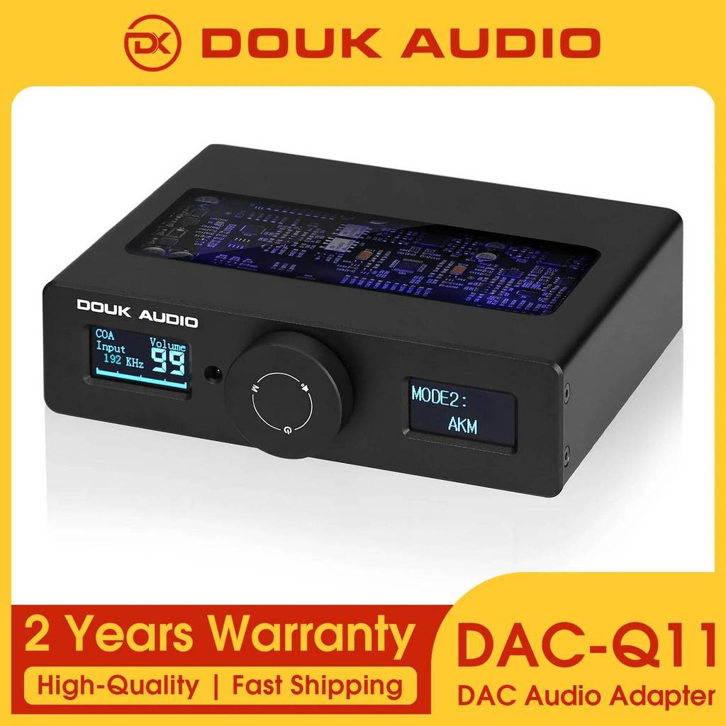 Douk Audio HiFi ESS9038Q2M + AK4493 USB DAC อะแดปเตอร์เสียง COAX/OPT Digital to Analog Converter DSD