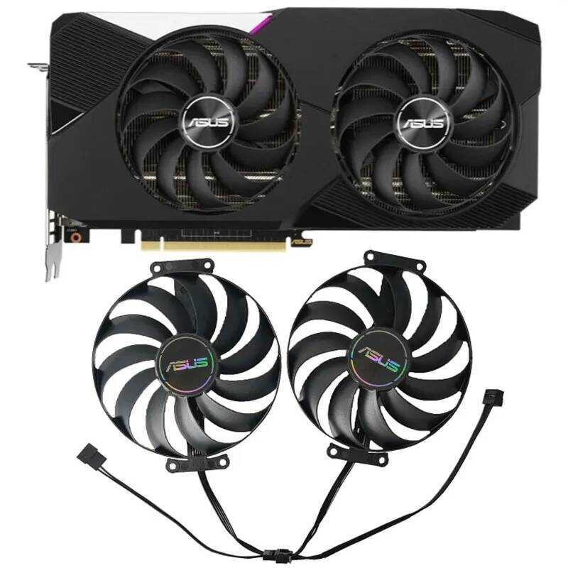 พัดลม ใหม่ GPU 5PIN\7PIN 6700 XT สำหรับ ASUS DUAL RX 6600 6600XT 6700XT 6650XT 6750XT、RTX 3060TI 307