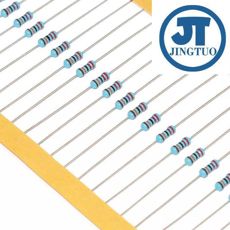 ตัวต้านทานฟิล์มโลหะ 100ชิ้น 1/4วัตต์ 0.25W 1.2R 1.5E 1R8 220 180K 330K 470 100K 510 560 620 750 820