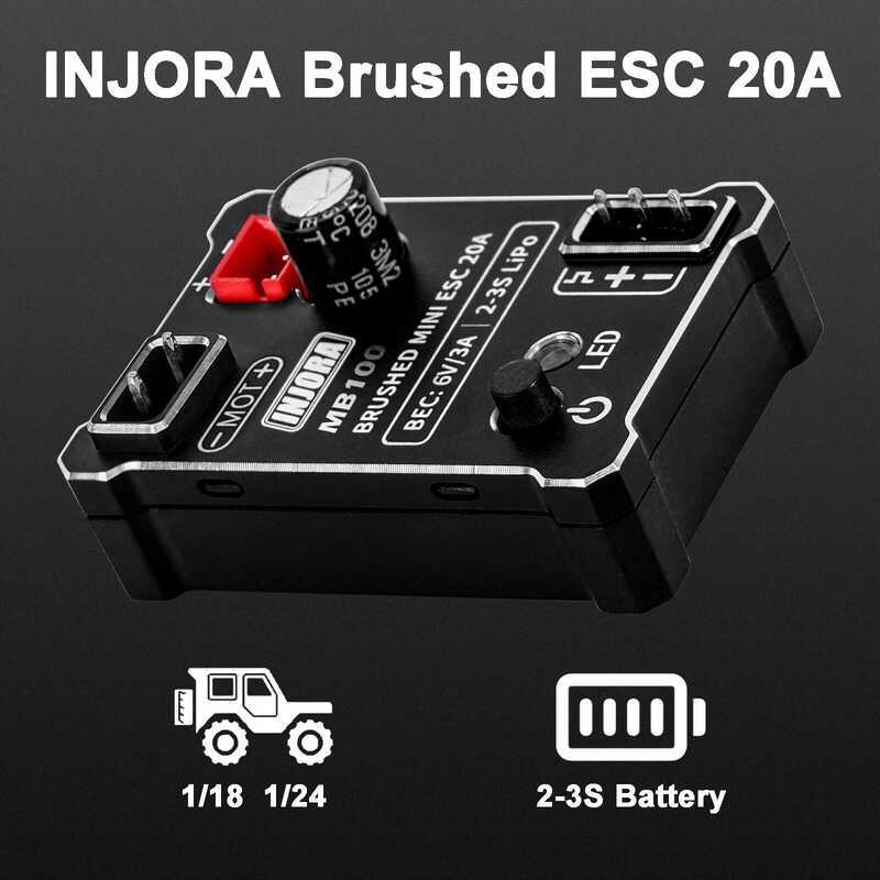 ▥  Mb100-R80 แปรง Mini ESC 20A สําหรับ 1/24 1/18 RC Crawler Scx24 Ax24 Trx4m Fcx24 Fcx18