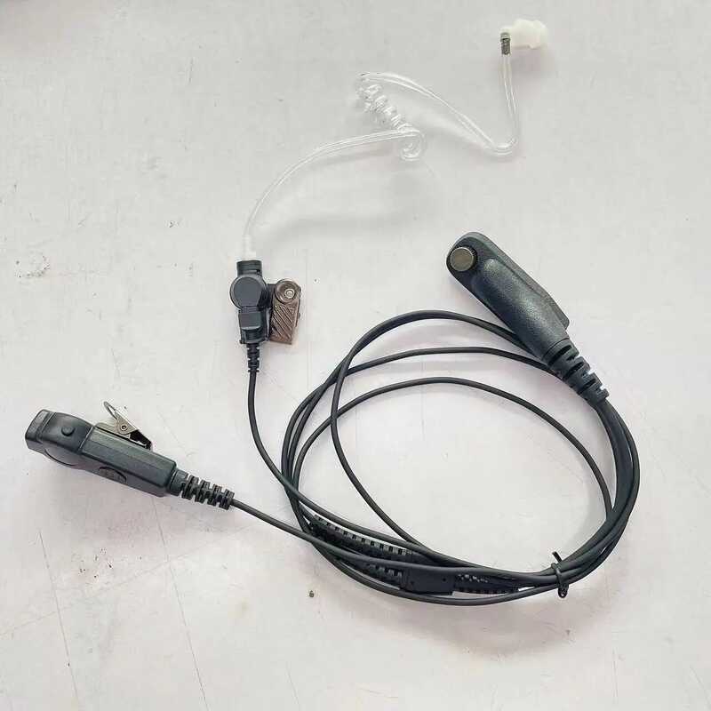 ۞ ชุดหูฟังและไมค์รูปทรงตัวจีสำหรับ Motorola Xpr 7550E Apx4000 Apx6000 Apx8000 Apx900