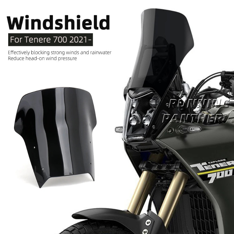 Motorcycle Wind Windshield Windscreen Screen Fairing Deflectors Viser Visor For Yamaha Tenere700 TE