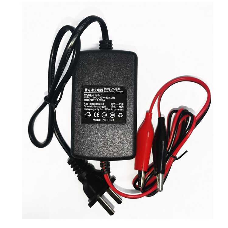 Storage Charger 13.8V1A 1a Charger ขนาดเล็กน้ําหนักเบา Fast Charging Lead Acid
