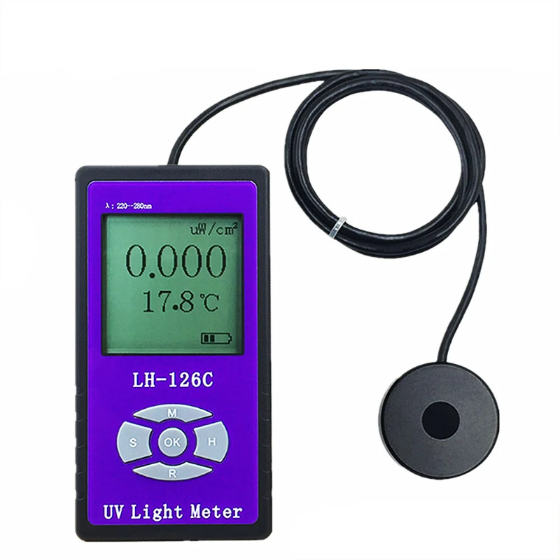 LH-126C UV Power Meter Light Irradiance Tester UVC Radiometer Ultraviolet Radiation Meter For Hospi