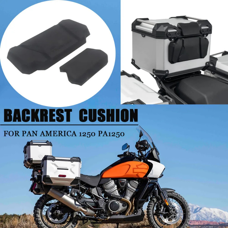 FOR PAN AMERICA 1250 PA1250 PANAMERICA1250 Passenger Backrest Back Pad Rear Saddlebag Trunk 3M Stic