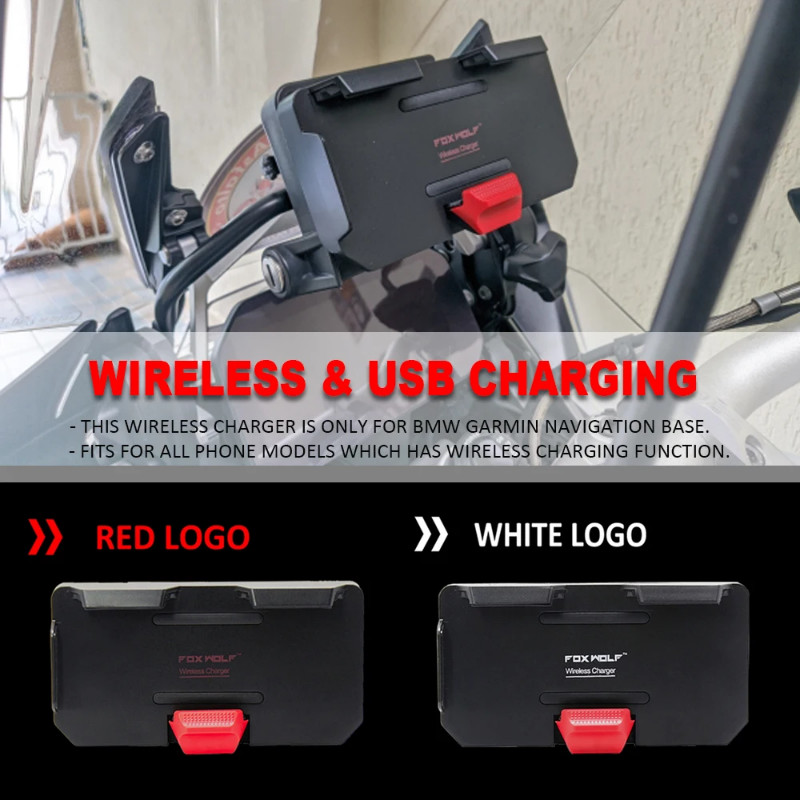 For BMW R1250GS ADV Wireless Charge Mobile Phone Navigation Bracket R 1250 GS R1250 GS Motorcycle W