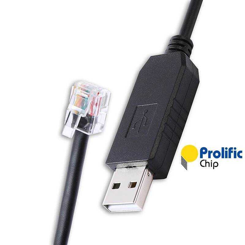 Unitronics สายเคเบิลซีเรียล PLC Programming PL2303 USB RS232 ถึง RJ11 6P6C สำหรับการดาวน์โหลดและการส