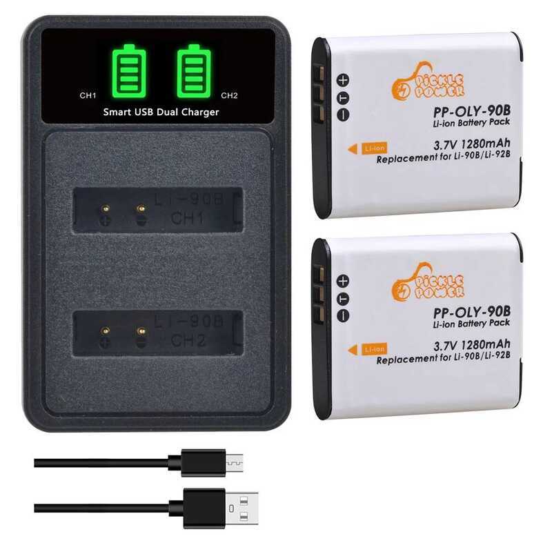 Li-92B แบตเตอรี่ DB-110 ขนาด 1280mAh สำหรับ Ricoh III, GR IIIX, Olympus Tough TG-7 TG-6 TG-5, ที่ชาร