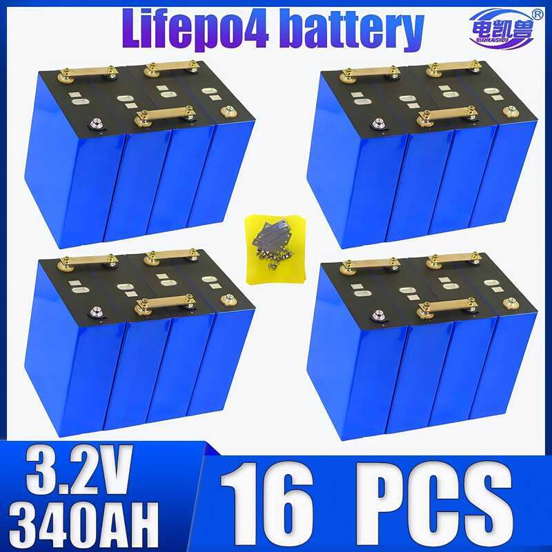 LiFePo4 แบตเตอรี่ ลิเธียมไอออนฟอสเฟต 3.2V 340AH 320AH 310AH 280AH 250AH 202AH 150AH 105AH สำหรับ 12V